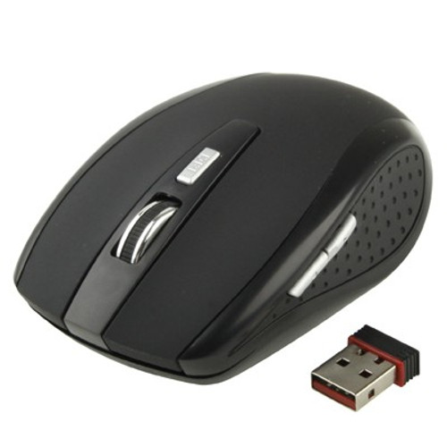 2.4 GHz 800~1600 DPI Wireless 6D Optical Mouse with USB Mini Receiver, Plug and Play, Working Distance up to 10 Meters 