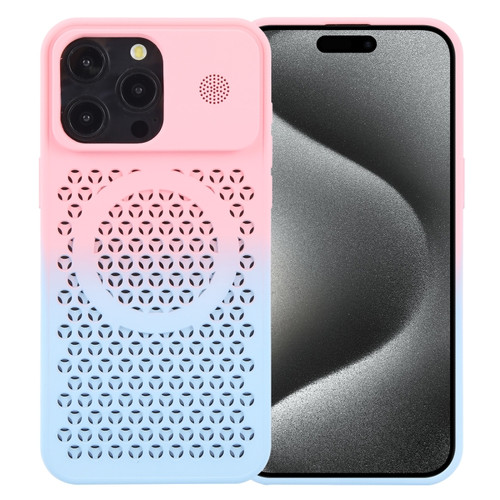 For iPhone 12 - 16 Pro Max Gradient Color Honeycomb Aromatherapy MagSafe Phone Case
