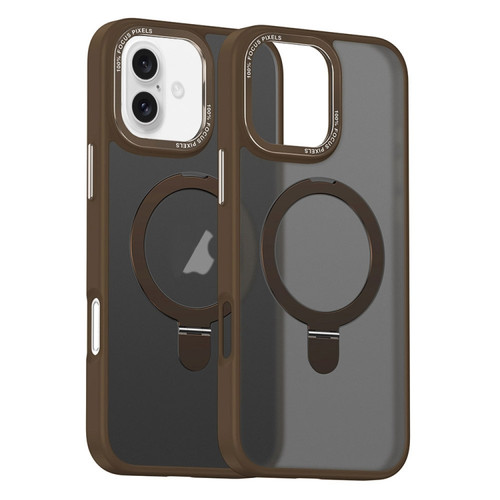 For iPhone 16 - 16 Pro Max Skin Feel MagSafe Magnetic Holder Phone Case