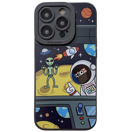 For iPhone 13 - 15 Pro Max Liquid Angel Eyes Bearded TPU Phone Case