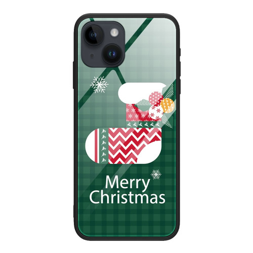 For iPhone 11 - 14 Pro Max Christmas Glass Phone Case