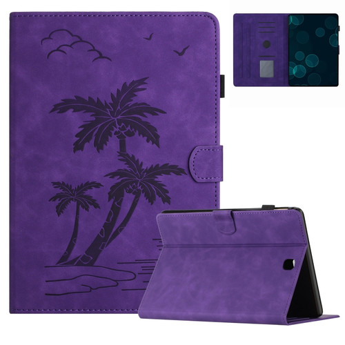 For Samsung Galaxy Models Coconut Tree Embossed Smart Leather Tablet Case