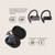 JHO-A9 TWS  Wireless Hanging Ear Type Bluetooth Earphone with Charging + Storage Integrated Zipper Bag, Support Voice Control