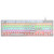 MSEZ HJK920-7 104-keys Electroplated Transparent Character Punk Keycap Colorful Backlit Wired Mechanical Gaming Keyboard, Support Autonomous Shaft Change
