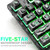 ZIYOULANG K16 87 Keys Colorful Mixed Light Gaming Notebook Manipulator Keyboard, Cable Length: 1.5m