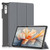 Lenovo Yoga Tab Plus Custer Pure Color 3-folding Leather Smart Tablet Case(Grey)