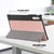 Lenovo Yoga Tab Plus Custer Pure Color 3-folding Leather Smart Tablet Case(Rose Gold)