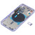 Battery Back Cover (with Side Keys & Card Tray & Power + Volume Flex Cable & Wireless Charging Module) for iPhone 12 (Purple)