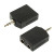3.5mm Male to 2 Female 6.35mm Audio Adapter, 3.5mm Male to Dual 6.35mm Female