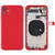 Battery Back Cover (with Side Keys & Card Tray & Power + Volume Flex Cable & Wireless Charging Module) for iPhone 11 (Red)