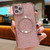 For iPhone 11 - 16 Pro Max Electroplating Pure Color Glitter Powder MagSafe Phone Case