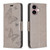 For iPhone 15 - 16 Pro Max Embossing Two Butterflies Pattern Leather Phone Case