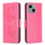 For iPhone 15 - 16 Pro Max Embossing Two Butterflies Pattern Leather Phone Case