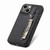 For iPhone 15 - 16 Pro Max Carbon Fiber Vertical Flip Zipper Phone Case