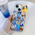For iPhone 13 - 16 Pro Max Electroplating Laser Butterfly Ring Holder Phone Case
