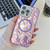 For iPhone 13 - 16 Pro Max Plating Texture MagSafe TPU Phone Case with Glitter Lens Film