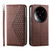 For Xiaomi & Redmi Models Cubic Grid Calf Texture Magnetic Leather Phone Case