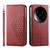 For Xiaomi & Redmi Models Cubic Grid Calf Texture Magnetic Leather Phone Case