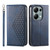 For Xiaomi & Redmi Models Cubic Grid Calf Texture Magnetic Leather Phone Case