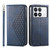 For Xiaomi & Redmi Models Cubic Grid Calf Texture Magnetic Leather Phone Case