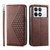 For Xiaomi & Redmi Models Cubic Grid Calf Texture Magnetic Leather Phone Case