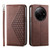 For Xiaomi & Redmi Models Cubic Grid Calf Texture Magnetic Leather Phone Case