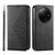 For Xiaomi & Redmi Models Cubic Grid Calf Texture Magnetic Leather Phone Case