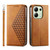 For Xiaomi & Redmi Models Cubic Grid Calf Texture Magnetic Leather Phone Case