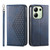For Xiaomi & Redmi Models Cubic Grid Calf Texture Magnetic Leather Phone Case