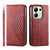For Xiaomi & Redmi Models Cubic Grid Calf Texture Magnetic Leather Phone Case