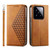 For Xiaomi & Redmi Models Cubic Grid Calf Texture Magnetic Leather Phone Case