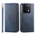 For Xiaomi & Redmi Models Cubic Grid Calf Texture Magnetic Leather Phone Case