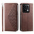 For Xiaomi & Redmi Models Cubic Grid Calf Texture Magnetic Leather Phone Case