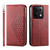 For Xiaomi & Redmi Models Cubic Grid Calf Texture Magnetic Leather Phone Case