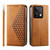 For Xiaomi & Redmi Models Cubic Grid Calf Texture Magnetic Leather Phone Case