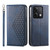 For Xiaomi & Redmi Models Cubic Grid Calf Texture Magnetic Leather Phone Case