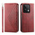 For Xiaomi & Redmi Models Cubic Grid Calf Texture Magnetic Leather Phone Case