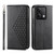 For Xiaomi & Redmi Models Cubic Grid Calf Texture Magnetic Leather Phone Case