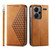 For Xiaomi & Redmi Models Cubic Grid Calf Texture Magnetic Leather Phone Case