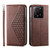 For Xiaomi & Redmi Models Cubic Grid Calf Texture Magnetic Leather Phone Case