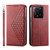 For Xiaomi & Redmi Models Cubic Grid Calf Texture Magnetic Leather Phone Case