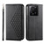 For Xiaomi & Redmi Models Cubic Grid Calf Texture Magnetic Leather Phone Case