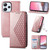 For Xiaomi & Redmi Models Cubic Grid Calf Texture Magnetic Leather Phone Case