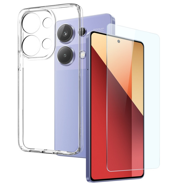 For Xiaomi & Redmi Models NORTHJO Transparent TPU Phone Case with Tempered Glass Film