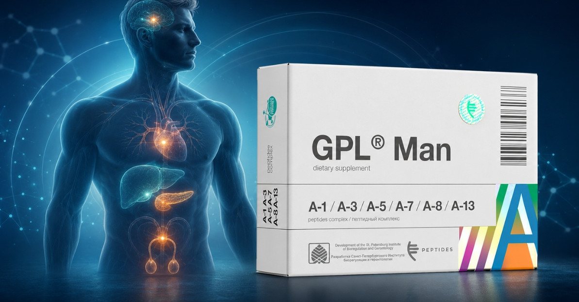 GPL Man Natural Bioregulator Complex | Men's Peptide Support