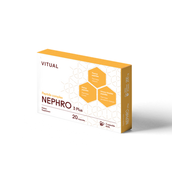 Nephro 3 Plus - Urinary System Peptide Bioregulator Complex 20 Capsules