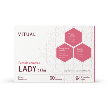 Lady 3 Plus - Women Health Peptide Bioregulator Complex 60 Capsules