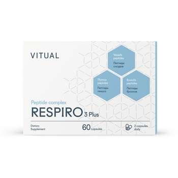 Respiro 3 Plus - Respiratory System Peptide Bioregulator Complex 60 Capsules