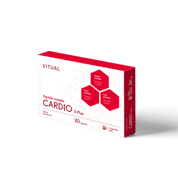 Cardio 3 Plus - Cardiovascular System Peptide Bioregulator Complex 20 Capsules