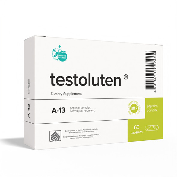 Testoluten A-13 Testes Peptide Bioregulator 60 Capsules